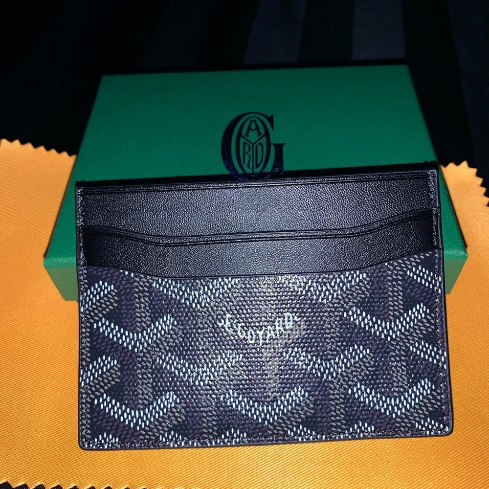 Black GoYard Saint Sulpice Card Wallet / Card Holder (Pre-Owned) - Picture 4 of 6
